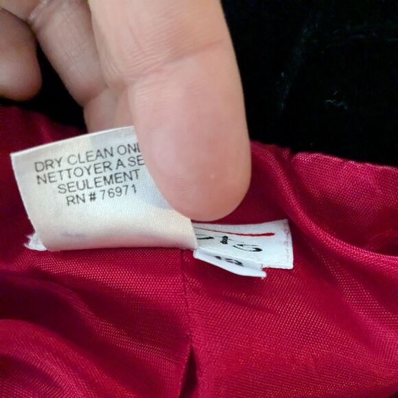 Vintage Talbots Blazer Jacket Plaid Velvet Tartan Holiday Christmas Wool Red 12 - Picture 13 of 13